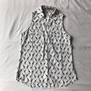 Express Portofino Shirt - Giraffe Pattern -Size 0